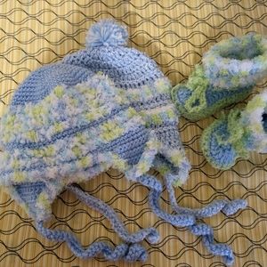 Crochet baby boy set